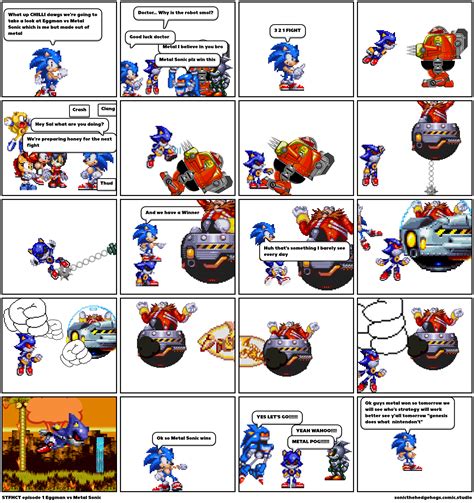 Sonic Vs Metal Sonic Comic