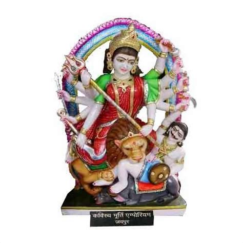 Hindu White Marble mahishasura mardini Statue at Rs 15000 in Jaipur ...