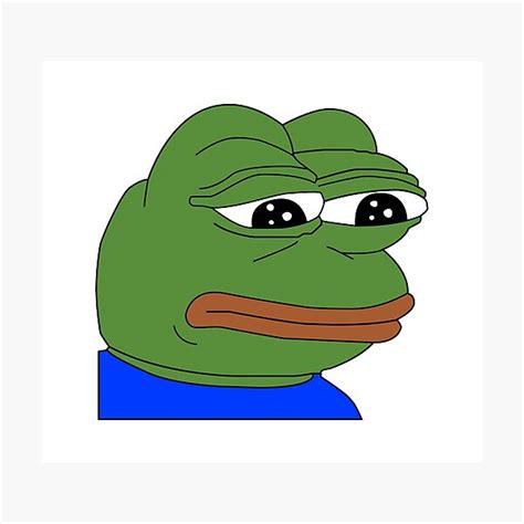 Sad Pepe Wall Art | Redbubble