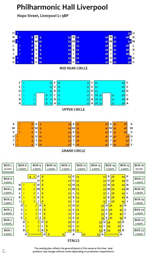 Liverpool Philharmonic Seating Chart: A Visual Reference of Charts | Chart Master