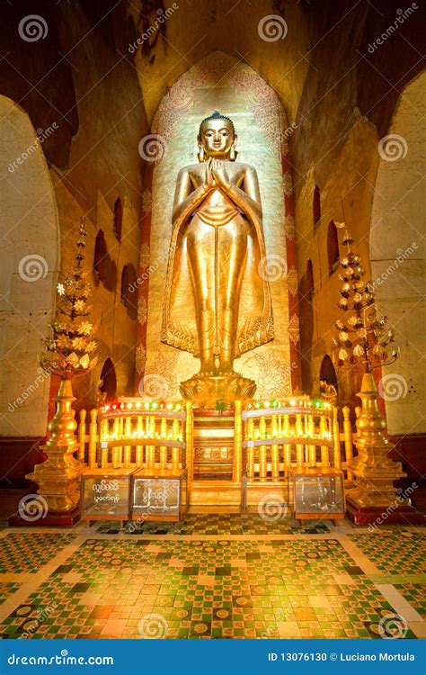 Buddha Inside Ananda Temple, Bagan, Myanmar. Stock Photo - Image: 13076130