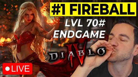 🔴 Lvl 70+ Fireball Sorceress OP Build Helltides Endgame! Diablo 4 Gameplay - YouTube