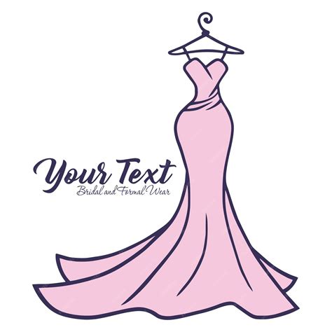 Premium Vector | Bridal wear logo wedding gown dress boutique logo ...