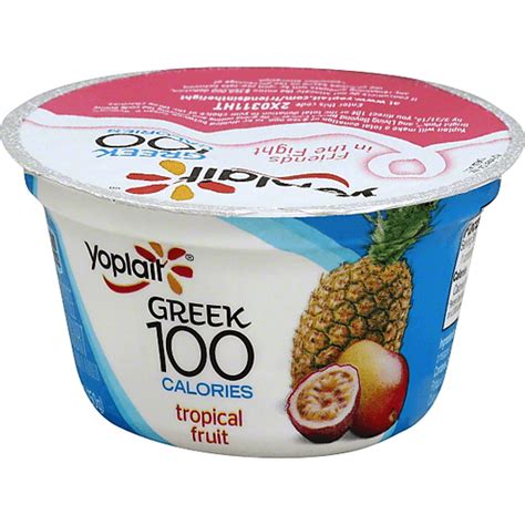 Yoplait Greek 100 Calories Yogurt, Fat Free, Tropical Fruit | Greek | Superlo Foods