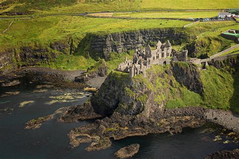 Aerial View Dunluce Castle Photograph by Colin Bailie