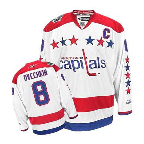 Alex Ovechkin Washington Capitals Reebok Men's Authentic Third Jersey - White