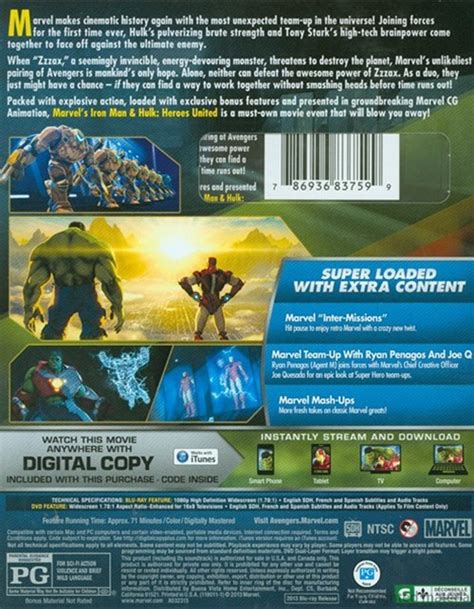 Iron Man & Hulk: Heroes United (Blu-ray + DVD + Digital Copy) (Blu-ray 2013) | DVD Empire