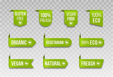 Premium Vector | Organic food labels set