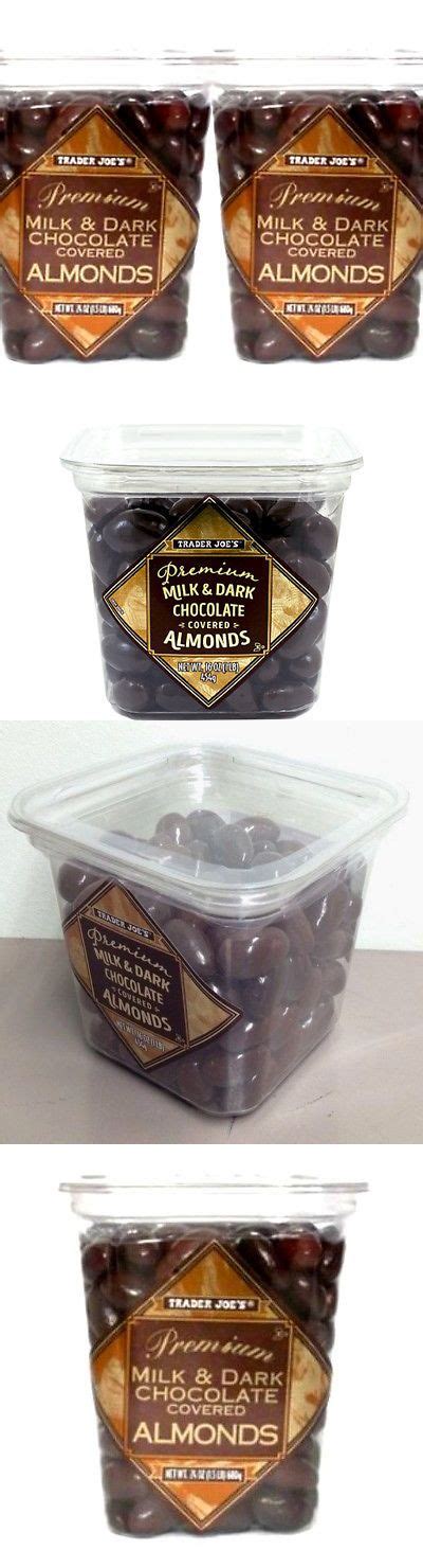 2 Packs Trader Joe's Premium Milk Dark Chocolate Covered Almonds 16 oz ...