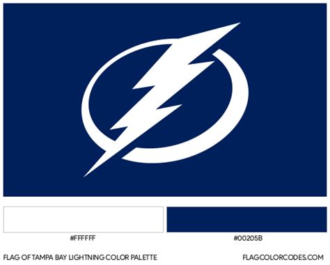 Tampa Bay Lightning flag color codes