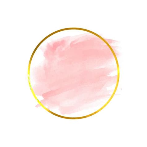 watercolor,pink,gold,circle,,modern,trending,watercolor ,gold foil,circle ,beautiful,hand drawn ...