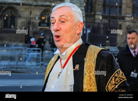 London, UK. 16th Jan, 2024. Sir Lindsay Hoyle, the current Speaker of the House of Commons, and ...