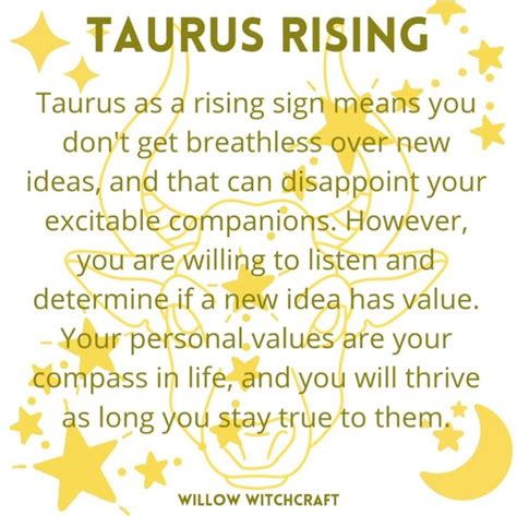 Taurus Rising Sign | Astrology chart, Sign meaning, Personal values