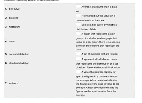 Match The Vocabulary Word With The Correct Definition - Printable ...