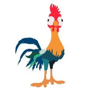 Moana Hei Hei the Rooster Sticker - Sticker Mania