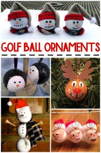 Christmas Golf Ball Ornament Ideas - Crafty Morning