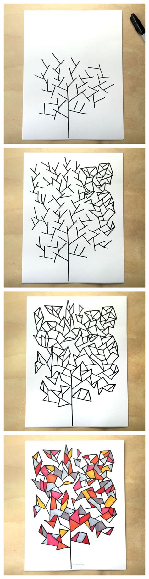 Simple drawing game- draw some geometry trees - from Tangle Art and ...