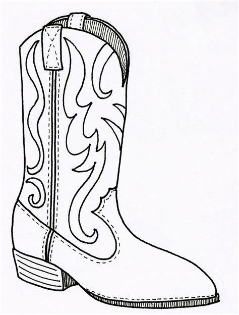 Free Printable Cowboy Boot Stencil | Free Printable