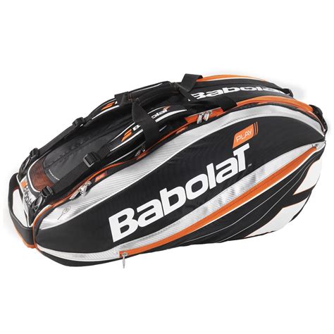 Babolat Play Pure 12 Racket Tennis Bag - Black/Orange - Tennisnuts.com