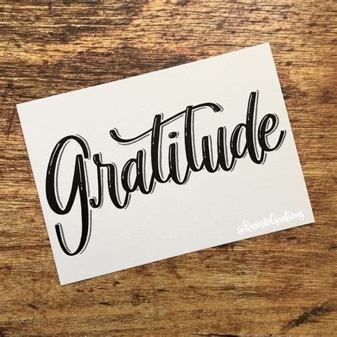 Gratitude - Hand lettered, Modern Calligraphy, Original Quote Art ...