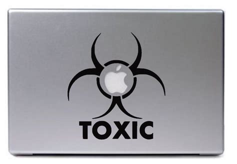 Toxic Waste Symbol Decal / Macbook Decal / Laptop Decal