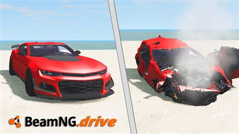 Destruindo um Chevrolet Camaro ZL1 2018 - BeamNG.Drive - YouTube