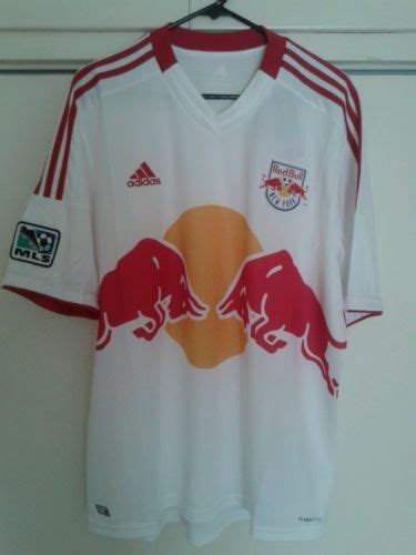 NEW York Red Bulls Home White Red Adidas Soccer Jersey Men's XL MLS ...