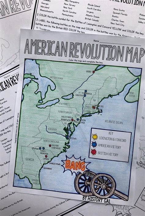 American Revolution Map Activity