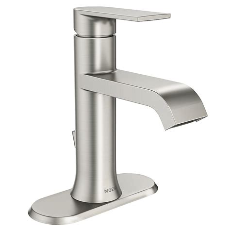 MOEN Genta Single Handle Bathroom Faucet in Spot Resist Brushed Nickel Finish | The Home Depot ...