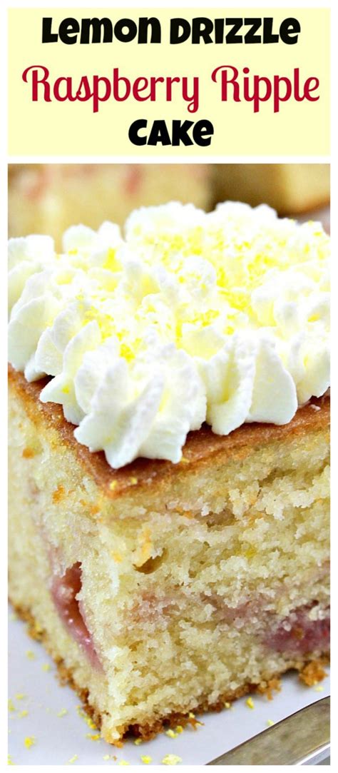 Lemon Drizzle Raspberry Ripple Cake | Lovefoodies