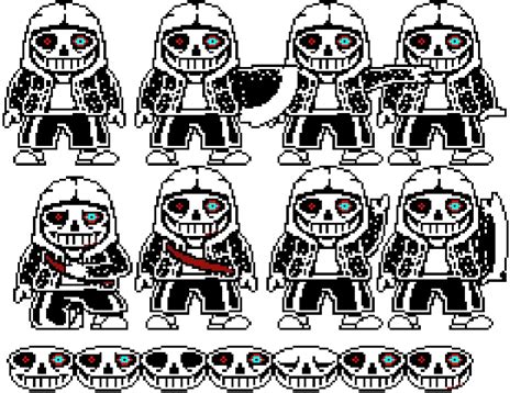 dusttale sans Sprite Sheet by tororokun on DeviantArt