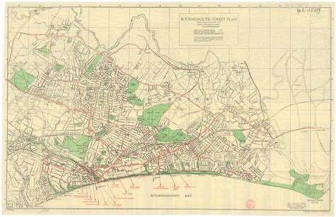 Bournemouth street plan. (Road index on reverse side)... This map is divided into half-mile ...