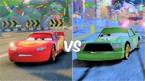 Cars 3: Driven to Win Lightning McQueen vs Chick Hicks - YouTube