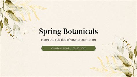 Spring Botanicals Free Google Slides Theme PowerPoint Template