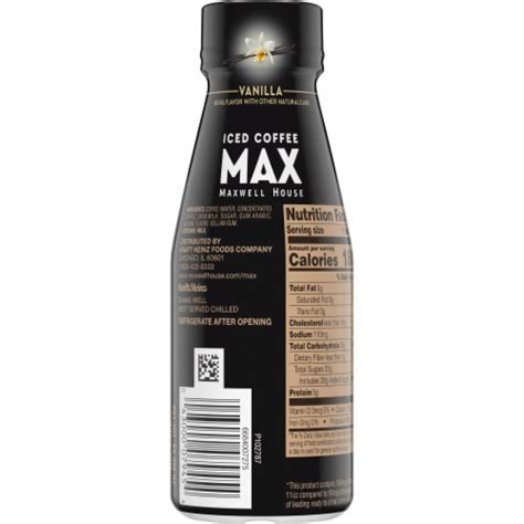 Maxwell House Max Boost Ready to Drink Vanilla Iced Coffee Beverage, 11 fl oz - Fred Meyer