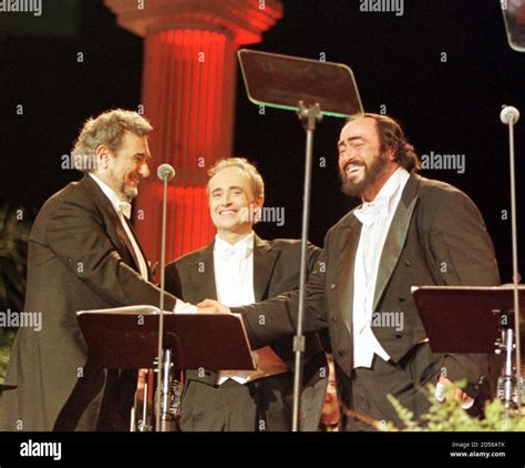 Jose carreras and placido domingo the three tenors hi-res stock ...