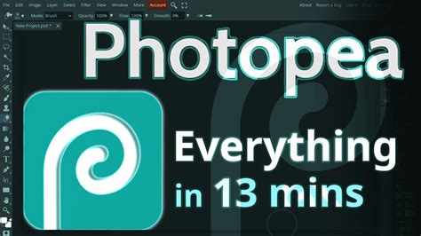 Photopea - Tutorial for Beginners in 13 MINUTES! [ COMPLETE ] - YouTube