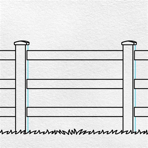 Farm Fence Drawing - HelloArtsy