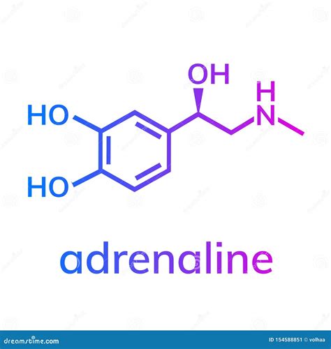 Chemische Formel Der Adrenaline Vektor Abbildung - Illustration von steigung, formel: 154588851