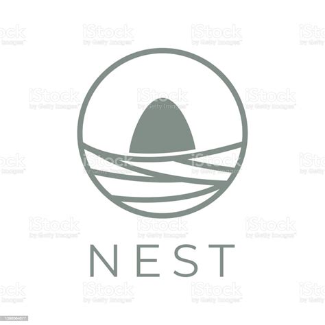 Nest Logo Design Stock Illustration - Download Image Now - Animal Nest, Logo, Icon Symbol - iStock