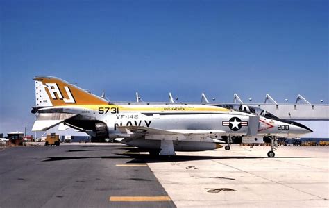 F-4J 155731/AJ200 - VF-142 CAG bird c.1974 the unit’s final cruise with ...