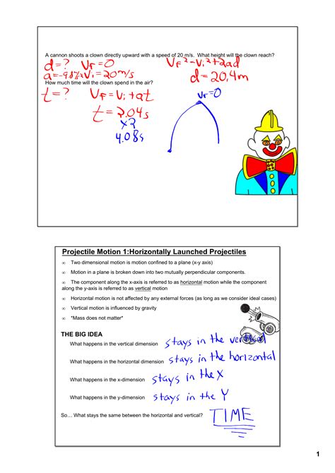 Projectile Motion 1:Horizontally Launched Projectiles