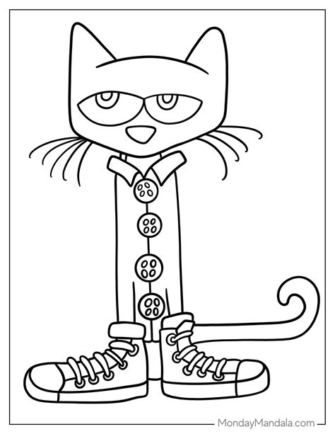 22 pete the cat coloring pages free pdf printables – Artofit