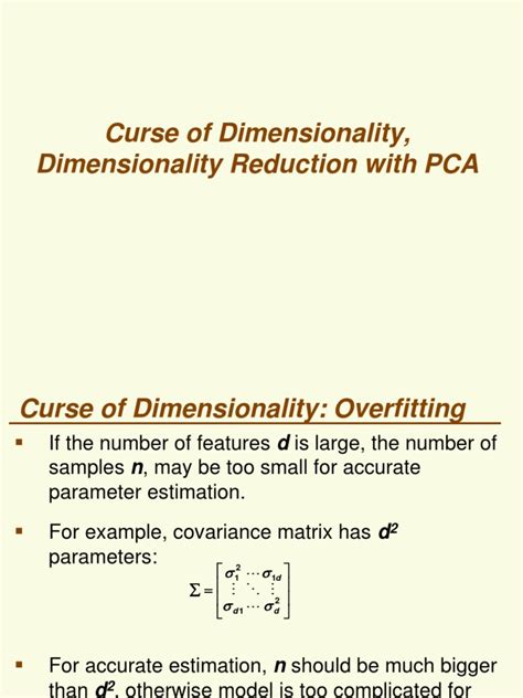 Curse of Dimensionality, Dimensionality Reduction With PCA | PDF ...