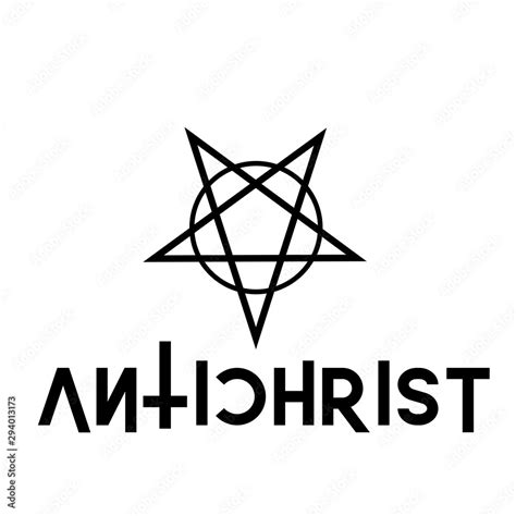 Inverted upside down Pentagram antichrist symbol Stock Vector | Adobe Stock