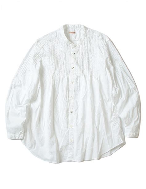 Kapital White Pleated Long Sleeve Shirt K1704LS133