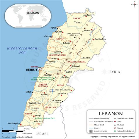 Lebanon Map