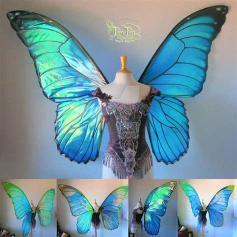 Giant Blue Morpho Iridescent Fairy Butterfly Wings by FaeryAzarelle on DeviantArt