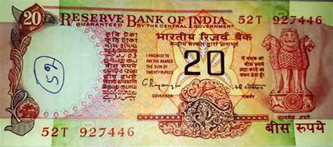 Twenty or 20 Rupees Note Information and Value