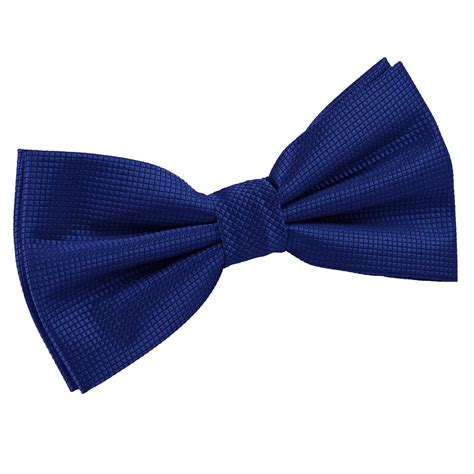 DQT Woven Plain Solid Check Royal Blue Formal Classic Mens Pre-Tied Bow ...